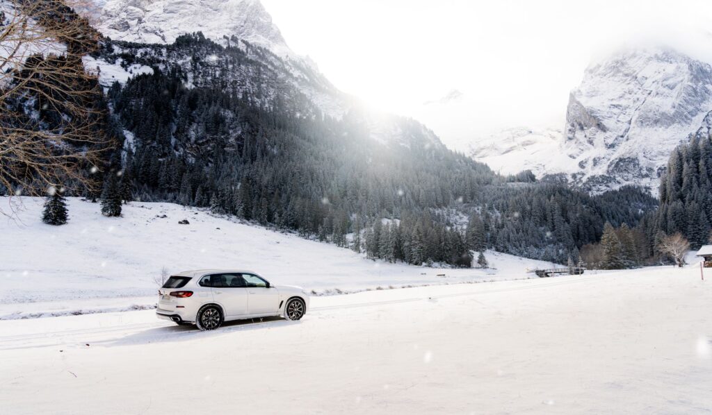 winter road trip in switzerland